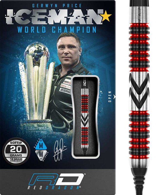 Red Dragon lotki Gerwyn Price Iceman Firebird soft 20g